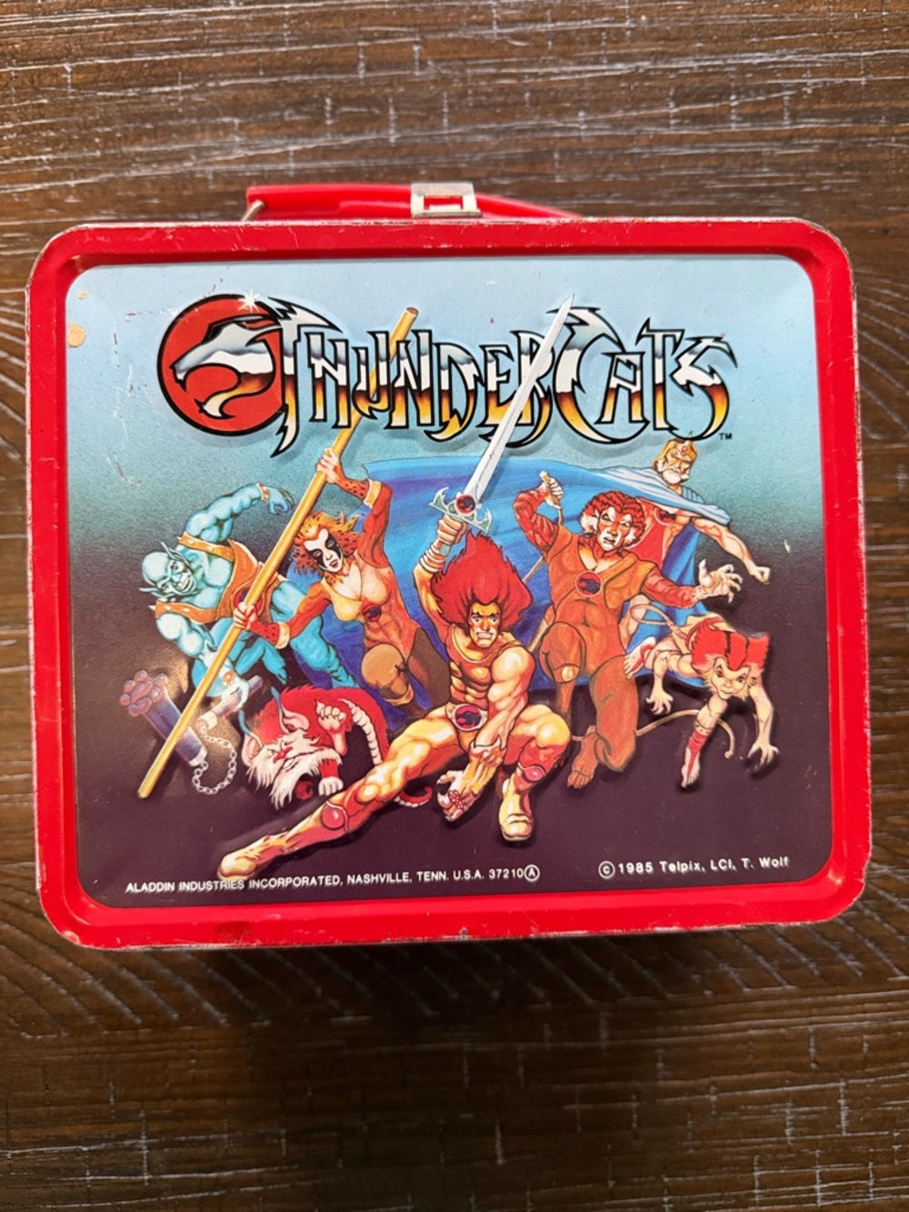VINTAGE 1985 THUNDERCATS  ALADDIN METAL LUNCHBOX NO THERMOS